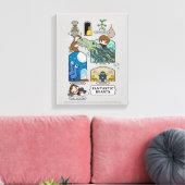 生息地の風刺動物 キャンバスプリント (インサイチュ (リビング))