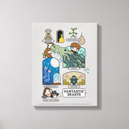 生息地の風刺動物 キャンバスプリント (正面)