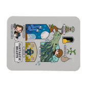 生息地の風刺動物 マグネット (横)