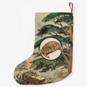 生息環境のイラストレーションの砂漠カメ スモールクリスマスストッキング (裏面)