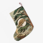 生息環境のイラストレーションの砂漠カメ スモールクリスマスストッキング (裏面 (吊り時))