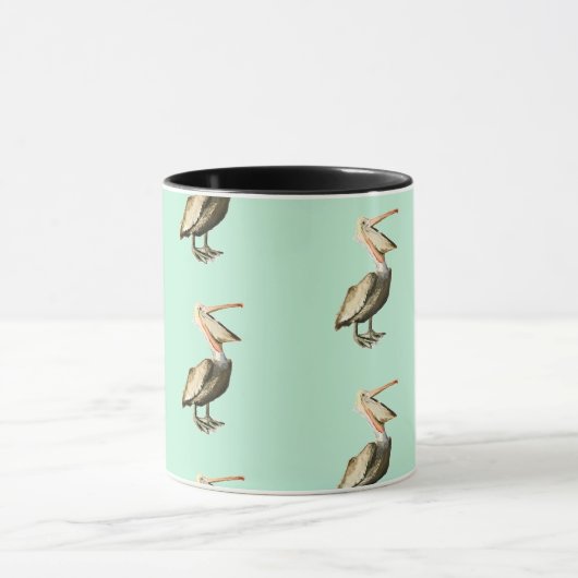 生意気なおよびおもしろいのペリカンのマグ マグカップ (中央)