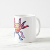 生意気なアホロートルのデザインのマグ コーヒーマグカップ (正面右)