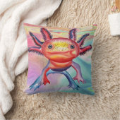 生意気なアホロートルのデザインの装飾的なクッション クッション (ブランケット)