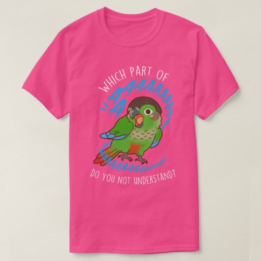 生意気なオウムAaaa Tシャツ (デザイン正面)