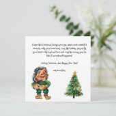 生意気なクリスマストロルと木の喜び シーズンカード (スタンド正面)
