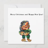 生意気なクリスマストロルと木の喜び シーズンカード (裏面)
