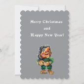 生意気なクリスマストロルと木の喜び シーズンカード (裏面)