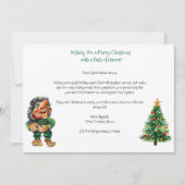 生意気なクリスマストロルと木の喜び シーズンカード (正面)