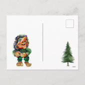 生意気なクリスマストロルと木の喜び シーズンポストカード (裏面)
