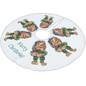 生意気なクリスマストロルと木の喜び ブラッシュドポリエステルツリースカート (アングル)