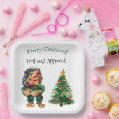 生意気なクリスマストロルと木の喜び ペーパープレート (パーティー)