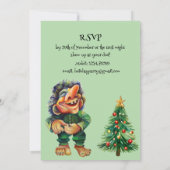 生意気なクリスマストロルと木の喜び 招待状 (裏面)