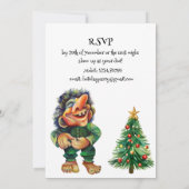 生意気なクリスマストロルと木の喜び 招待状 (裏面)
