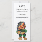 生意気なクリスマストロルと木の喜び 招待状 (裏面)