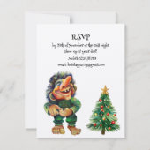 生意気なクリスマストロルと木の喜び 招待状 (裏面)