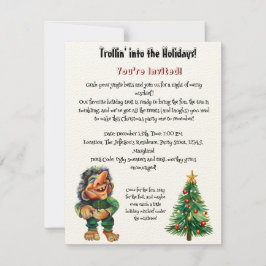 生意気なクリスマストロルと木の喜び 招待状