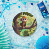 「生意気なサルのパーティープレート」 ペーパープレート (パーティー)