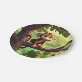 「生意気なサルのパーティープレート」 ペーパープレート (アングル)