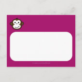 生意気なサル招待状2 [紫] インビテーションポストカード (裏面)