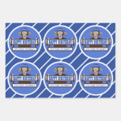 生意気なサル誕生日パーティラッピング紙シート ラッピングペーパーシート (正面2)