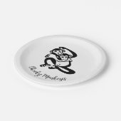 生意気なサル – チンパンジー – ボノボ – パーティー ペーパープレート (アングル)