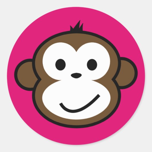 生意気なサル ラウンドシール (正面)