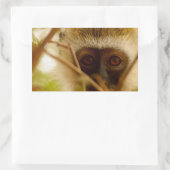 生意気なサル。 長方形シール (バッグ)