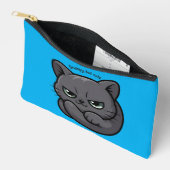 生意気なチビ（小さくかわいく書いた感じ）ネコ アクセサリーポーチ (見開き)