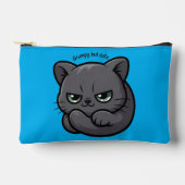 生意気なチビ（小さくかわいく書いた感じ）ネコ アクセサリーポーチ (正面)