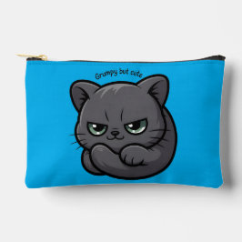 生意気なチビ(小さくかわいく書いた感じ)ネコ アクセサリーポーチ