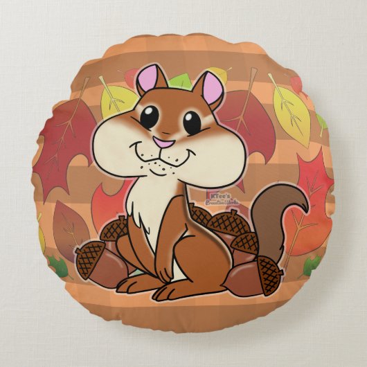 生意気なチムンク –  ラウンドクッション (正面)