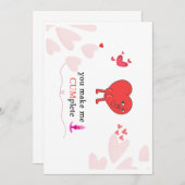 生意気なチャームおもしろい:彼を完成させるためにラブカード 招待状 (正面/裏面)