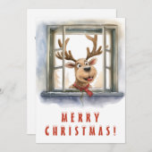 生意気なトナカイのメリークリスマス シーズンカード (正面/裏面)