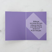 生意気なハッピーバースデー、紫🎾テニス誕生日🎉 カード (内部)