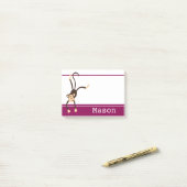 生意気なパーソナライズされたおもしろいサル ポストイット (デスク上)