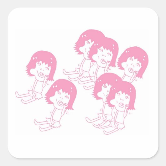 生意気なピンクのシール スクエアシール (正面)