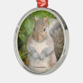 生意気な可愛いリスピーナッツを割いてもらえる？ メタルオーナメント (左)