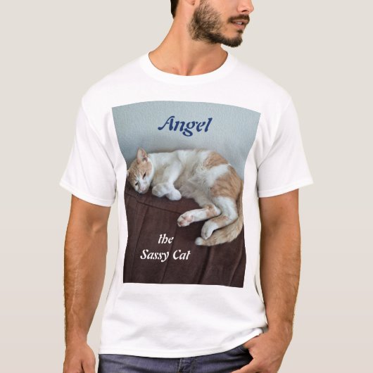 生意気な天使猫 Tシャツ (正面)