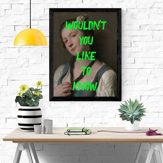 生意気な女の子を知りたくなポップ・アートのい ポスター