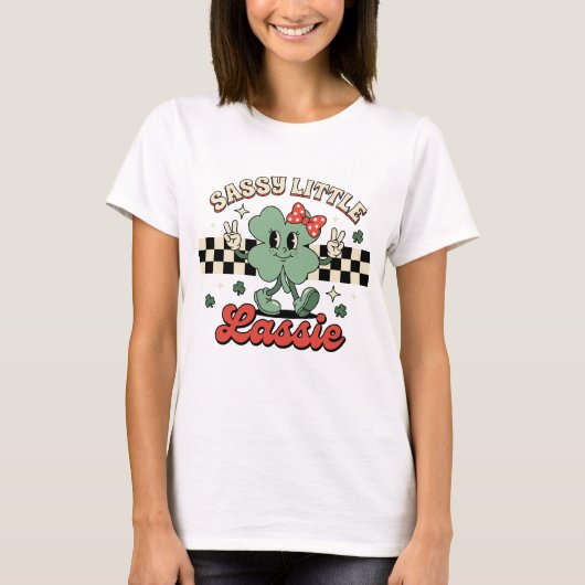 生意気な小さな娘 聖パトリックの日 Tシャツ (正面)