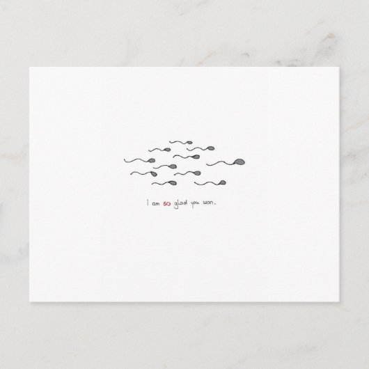 生意気な手描きバレンタインのデイカード シーズンポストカード (正面)