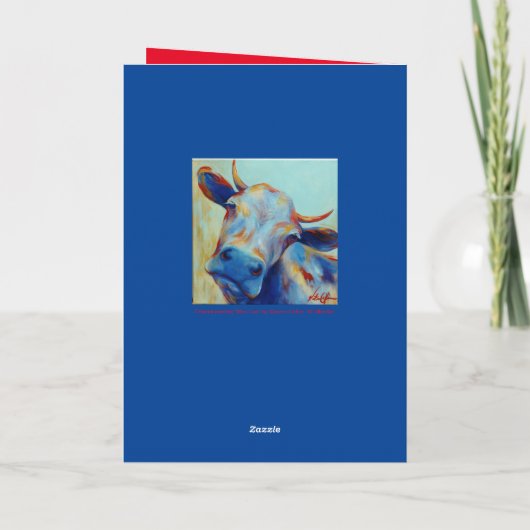 生意気な牛のカードが月にあなたを愛する シーズンカード (裏面)