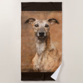 生意気な犬 ビーチタオル (正面)