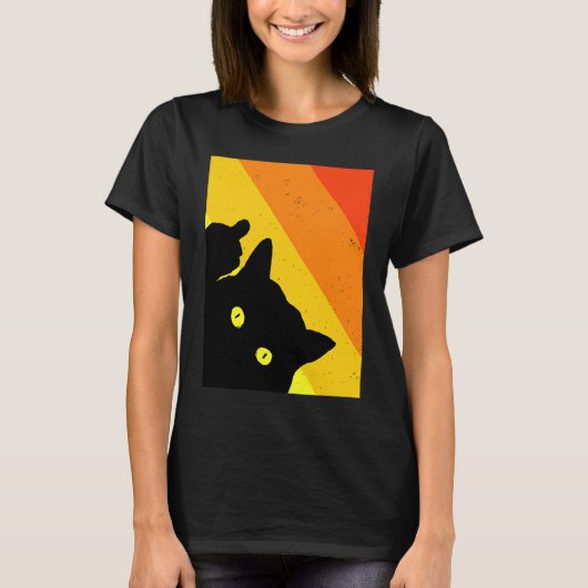 生意気な猫が中指を立てているよ Tシャツ (正面)