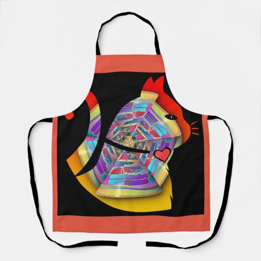 生意気な猫!ノベルティ エプロン (正面)