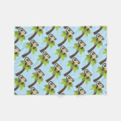 生意気な猿のベビー フリースブランケット (正面(横))