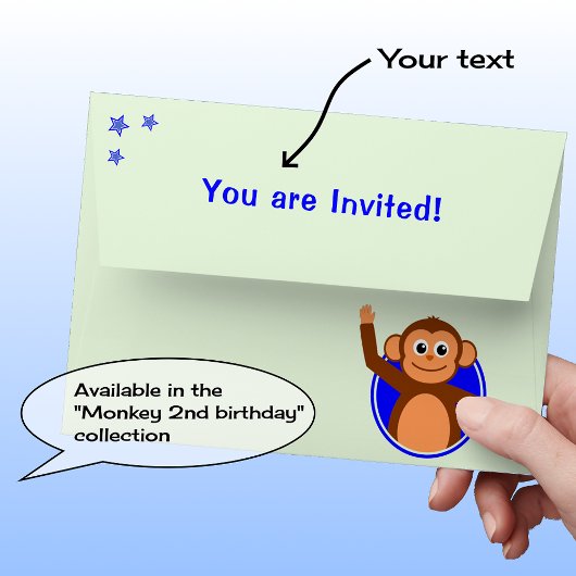 生意気な猿の二番目の誕生日パーティーの招待 招待状