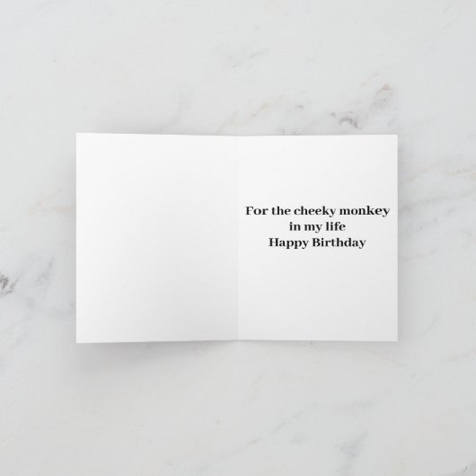 生意気な猿 カード (内部)