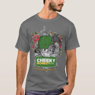 生意気な猿-灰色 Tシャツ
